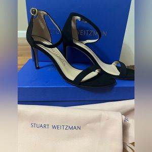 Stuart Weitzman black suede sandals